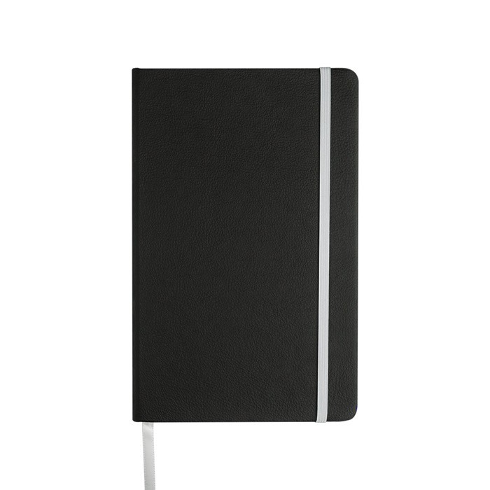 Libreta de cuero sintético con tapa marcable a láser A5 hojas lisas color blanco Libreta de cuero sintético con tapa marcable a láser A5 hojas lisas color blanco