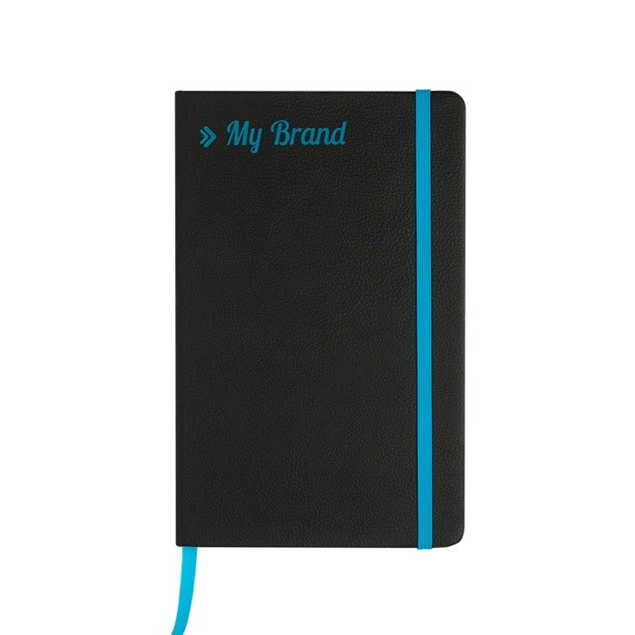 Libreta de cuero sintético con tapa marcable a láser A5 hojas lisas color turquesa Libreta de cuero sintético con tapa marcable a láser A5 hojas lisas color turquesa