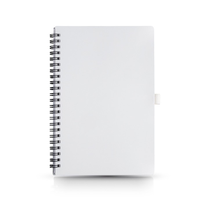 Cuaderno de notas con anillas y portabolígrafos A5 hojas a rayas color blanco Cuaderno de notas con anillas y portabolígrafos A5 hojas a rayas color blanco