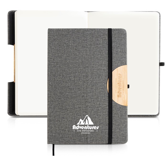 Libreta de lino con soporte para móvil con cinta A5 hojas lisas Libreta de lino con soporte para móvil con cinta A5 hojas lisas