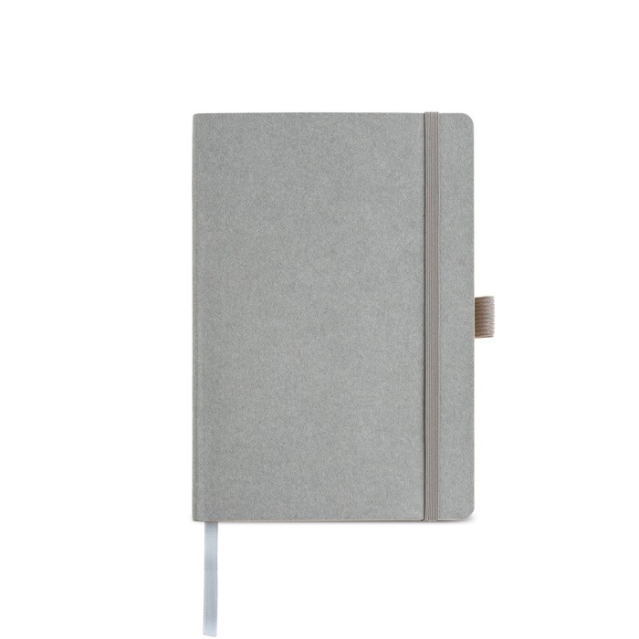 Libreta con tapa de papel resistente al agua A5 hojas lisas color gris claro