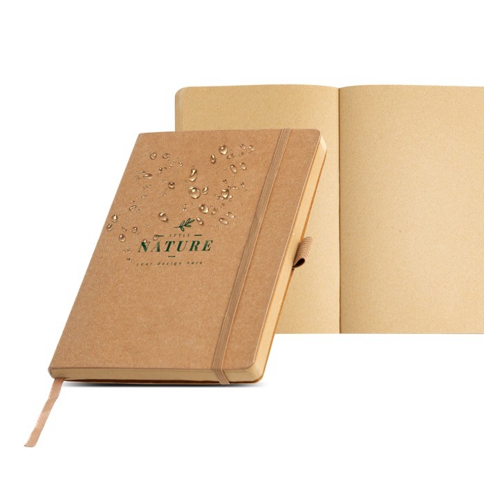 Libreta con tapa de papel resistente al agua A5 hojas lisas vista 1