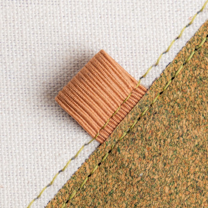 Libreta de algodón reciclado con bolígrafo de té verde A5 hojas lisas