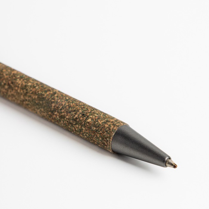 Libreta de algodón reciclado con bolígrafo de té verde A5 hojas lisas vista 3