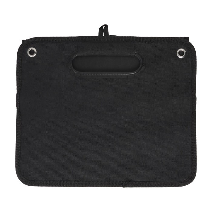 Organizador de 2 compartimientos de poliéster con asas de transporte color negro segunda vista Organizador de 2 compartimientos de poliéster con asas de transporte color negro segunda vista