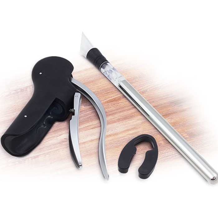 Set de vino glamuroso de acero inoxidable con 3 funciones vista 4