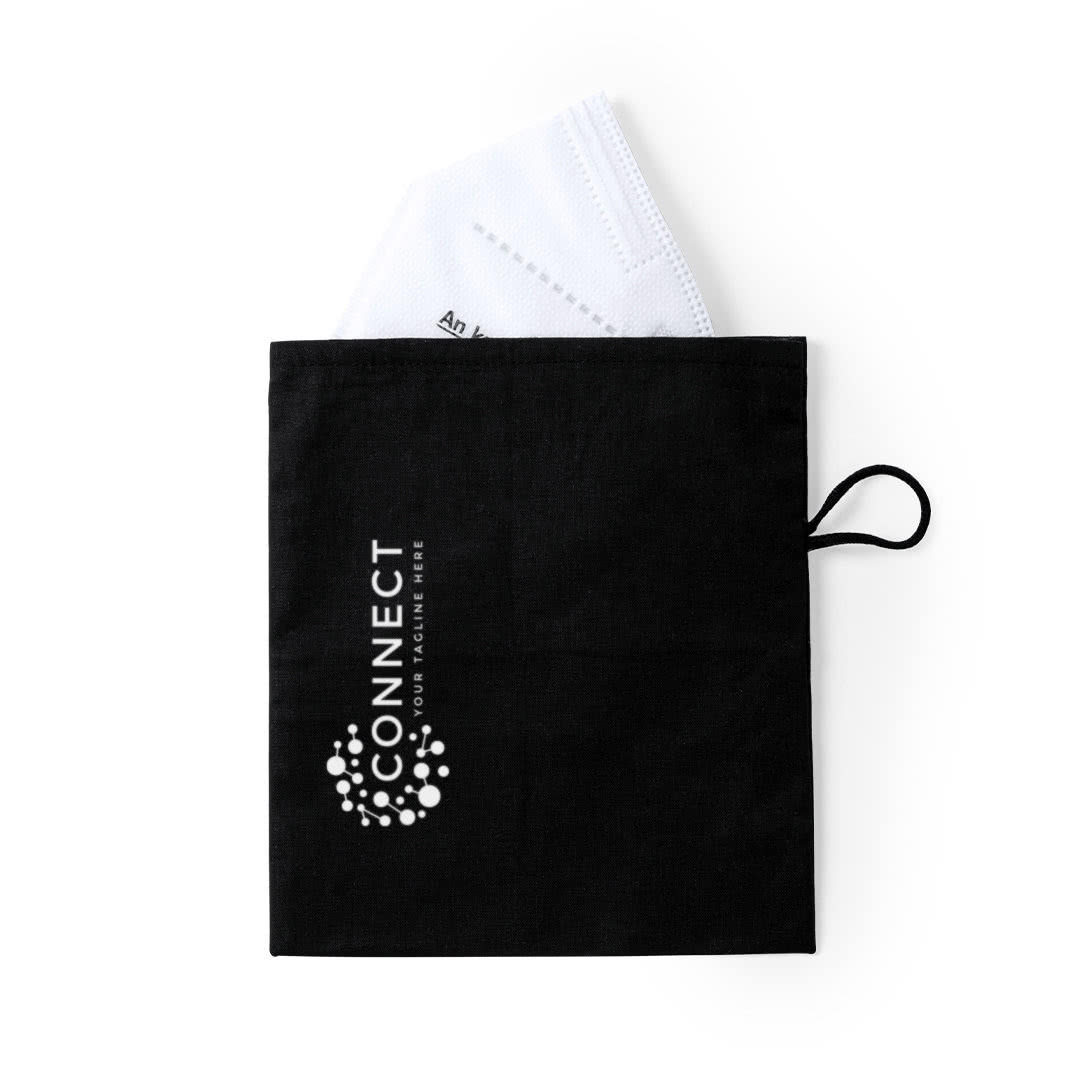 Porta mascarillas personalizado negro