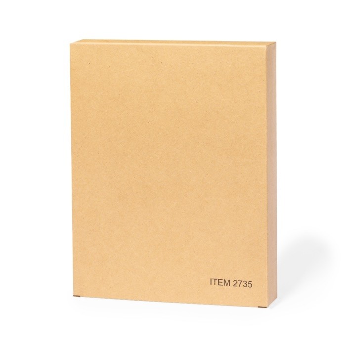 Agenda de cuero reciclado con vista diaria y cierre A5 funda