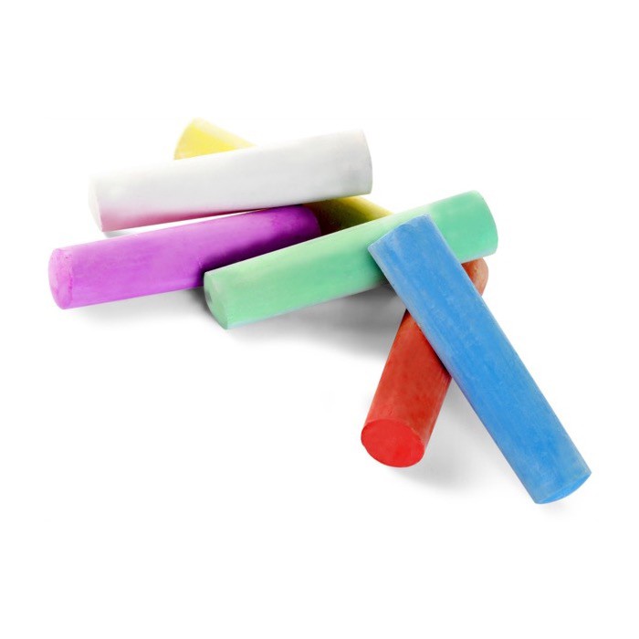 Caja de cartón personalizable con 6 tizas grandes para colorear segunda vista