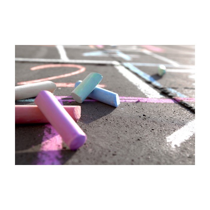 Caja de cartón personalizable con 6 tizas grandes para colorear tercera vista