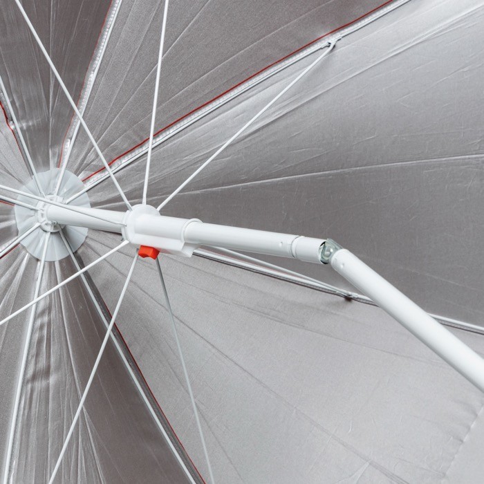 Sombrilla de playa de poliéster 170T con protección UV Ø180 vista 1 Sombrilla de playa de poliéster 170T con protección UV Ø180 vista 1