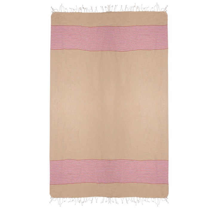 Toalla de playa de algodón de 100x180cm ligera 220 g/m2 color rojo