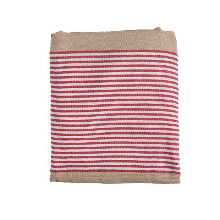 Toalla de playa de algodón de 100x180cm ligera 220 g/m2 color rojo vista 1