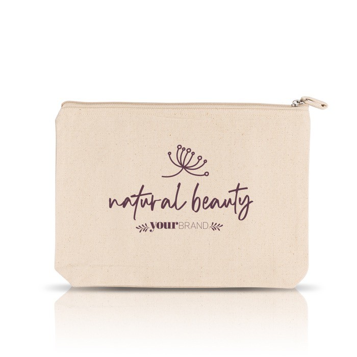 Bolsito de algodón con gran espacio y bolsillo interior 310 g/m2 color beige vista 1 Bolsito de algodón con gran espacio y bolsillo interior 310 g/m2 color beige vista 1