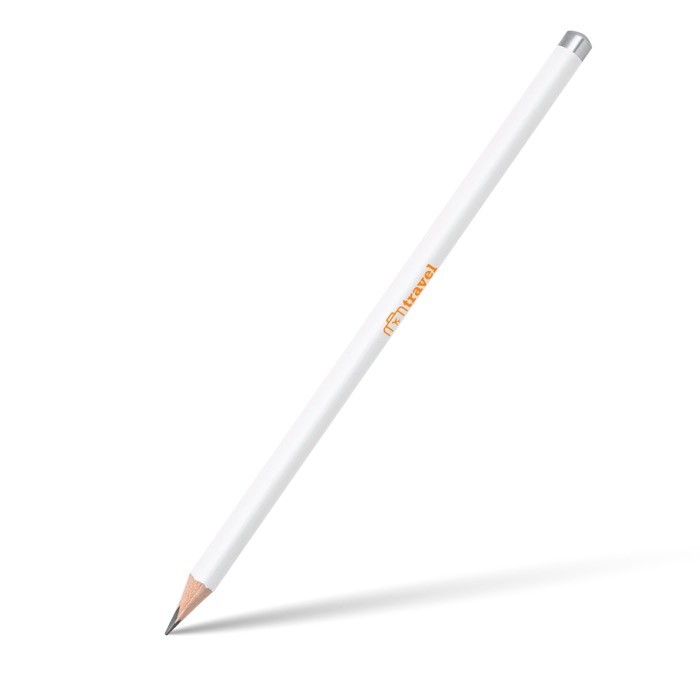 Lápiz con forma triangular ergonómica en amplia gama de colores color blanco vista 1