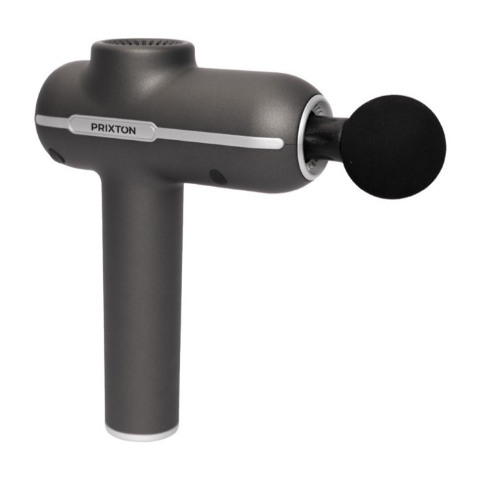 Pistola masajeadora inalámbrica Prixton MGF80 Synergy con 4 cabezales color negro segunda vista Pistola masajeadora inalámbrica Prixton MGF80 Synergy con 4 cabezales color negro segunda vista