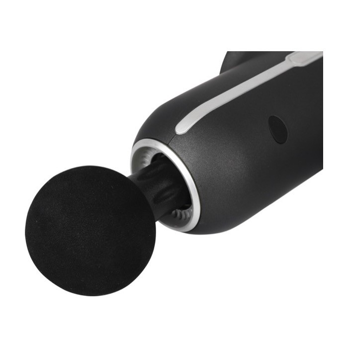 Pistola masajeadora inalámbrica Prixton MGF80 Synergy con 4 cabezales color negro tercera vista Pistola masajeadora inalámbrica Prixton MGF80 Synergy con 4 cabezales color negro tercera vista