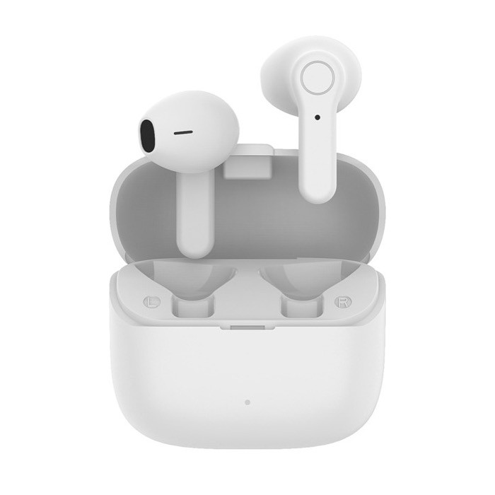 Auriculares inalámbricos Prixton TWS155 de plástico ABS y BT 5.0 color blanco tercera vista frontal Auriculares inalámbricos Prixton TWS155 de plástico ABS y BT 5.0 color blanco tercera vista frontal