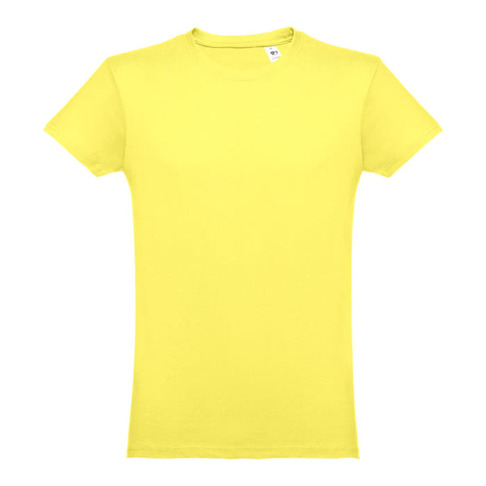 Camisetas personalizadas 100% algodón color amarillo claro primera vista Camisetas personalizadas 100% algodón color amarillo claro primera vista