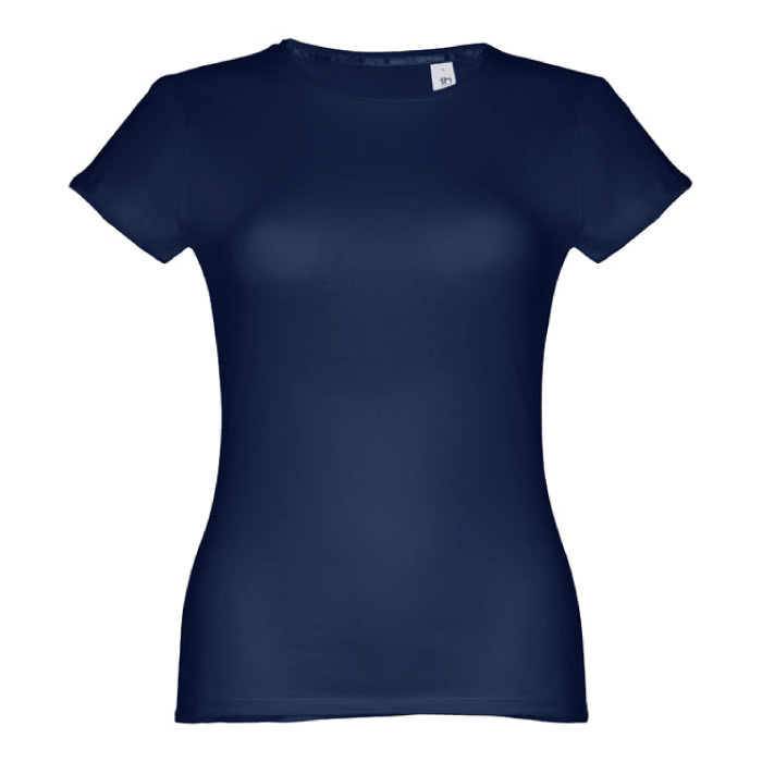Camisetas personalizadas mujer algodón color azul primera vista Camisetas personalizadas mujer algodón color azul primera vista