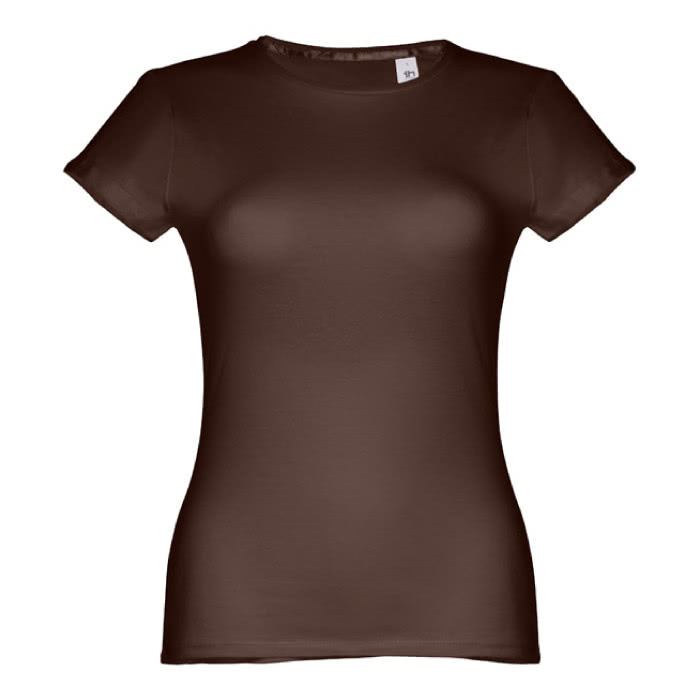 Camisetas personalizadas mujer algodón color marrón primera vista Camisetas personalizadas mujer algodón color marrón primera vista