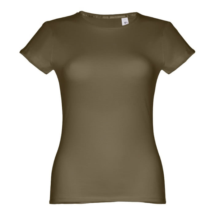 Camisetas personalizadas mujer algodón color verde oscuro primera vista Camisetas personalizadas mujer algodón color verde oscuro primera vista