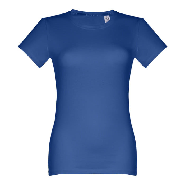 Camisetas para serigrafiar de mujer entalladas color azul real primera vista Camisetas para serigrafiar de mujer entalladas color azul real primera vista