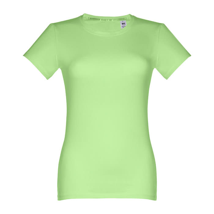 Camisetas para serigrafiar de mujer entalladas color verde claro primera vista Camisetas para serigrafiar de mujer entalladas color verde claro primera vista