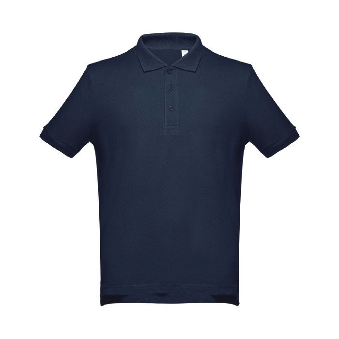 Polos impresos algodón 195 g/m2 color azul marino primera vista Polos impresos algodón 195 g/m2 color azul marino primera vista