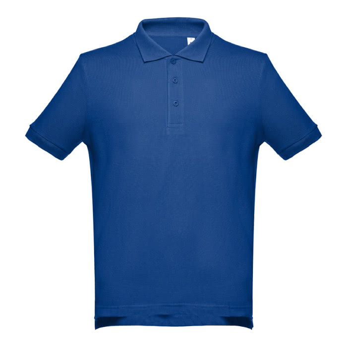 Polos impresos algodón 195 g/m2 color azul real primera vista Polos impresos algodón 195 g/m2 color azul real primera vista