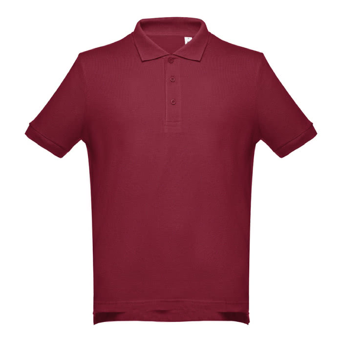 Polos impresos algodón 195 g/m2 color burdeos primera vista Polos impresos algodón 195 g/m2 color burdeos primera vista