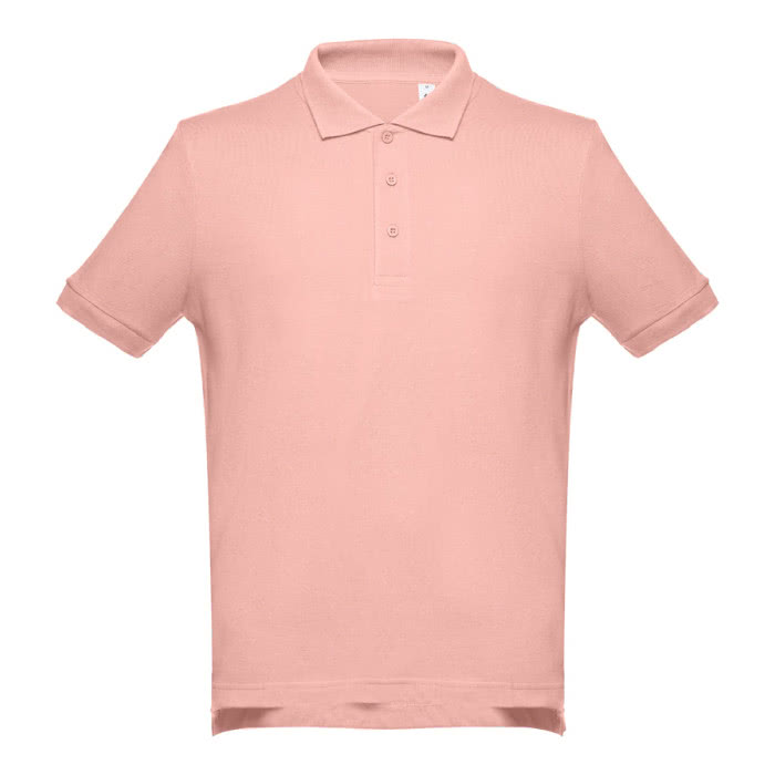 Polos impresos algodón 195 g/m2 color salmón primera vista Polos impresos algodón 195 g/m2 color salmón primera vista