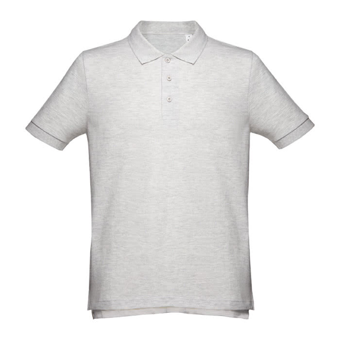 Polos impresos algodón 195 g/m2 color gris claro primera vista Polos impresos algodón 195 g/m2 color gris claro primera vista
