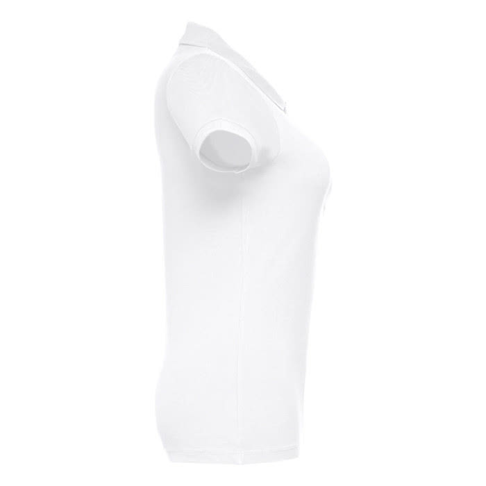 Polo mujer algodón 195 g/m2 color blanco tercera vista