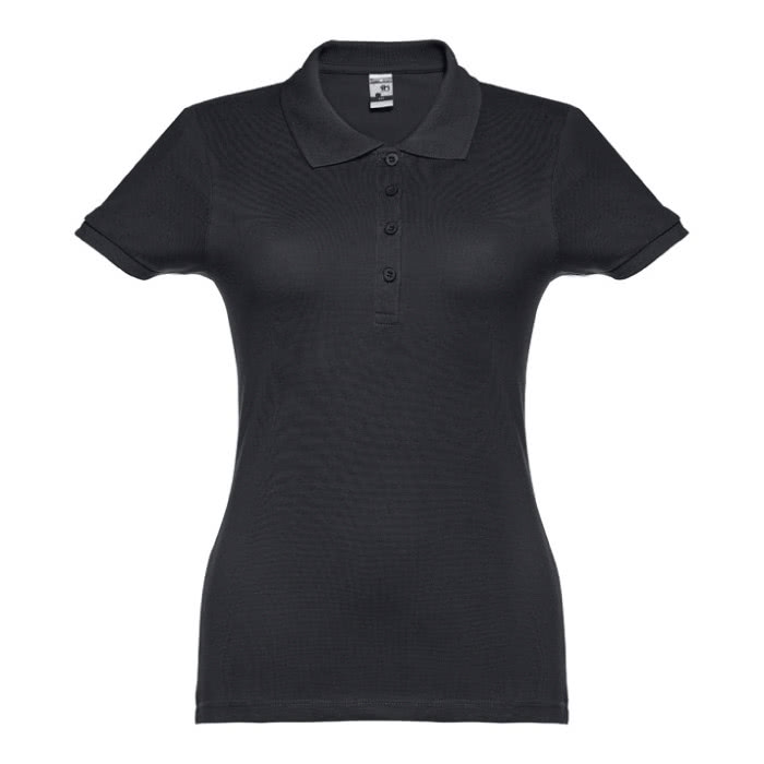 Polo mujer algodón 195 g/m2 color negro primera vista
