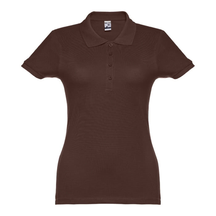 Polo mujer algodón 195 g/m2 color marrón primera vista