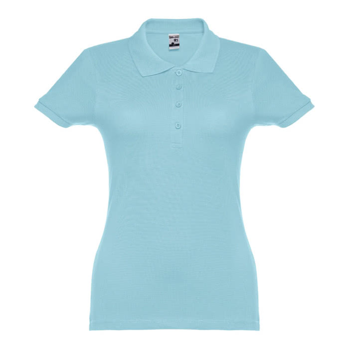 Polo mujer algodón 195 g/m2 color azul pastel primera vista