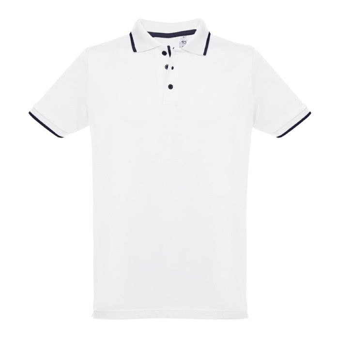 Polos personalizados 210 g/m2 color blanco primera vista