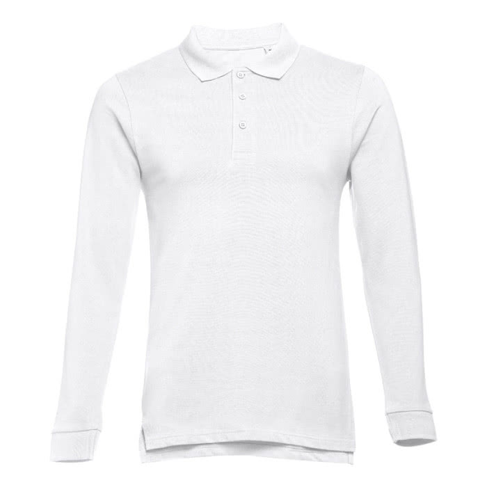 Polos manga larga personalizables color blanco