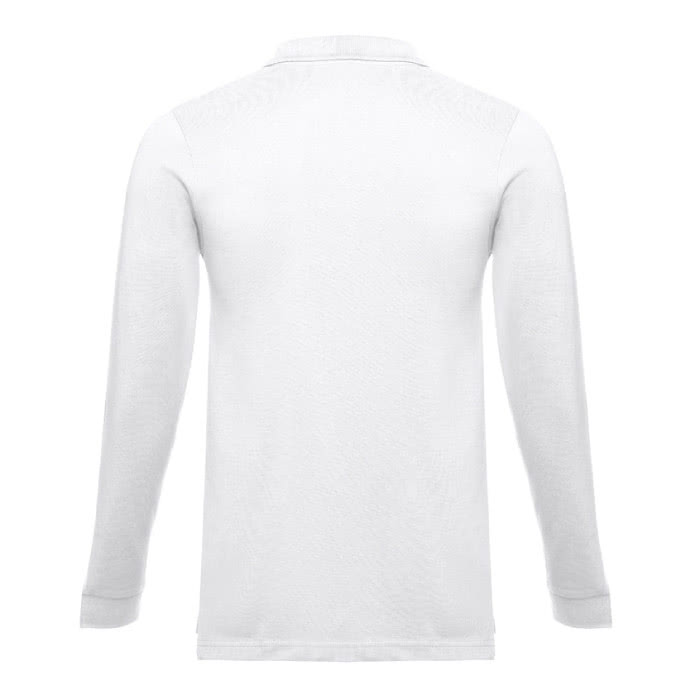Polos manga larga bordados color blanco