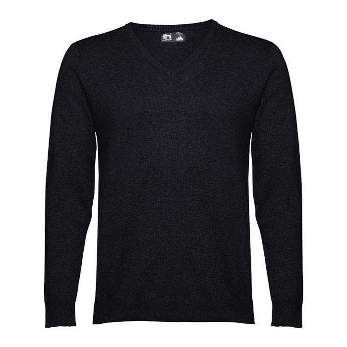 Jersey con cuello en V de 220 g/m2 color negro