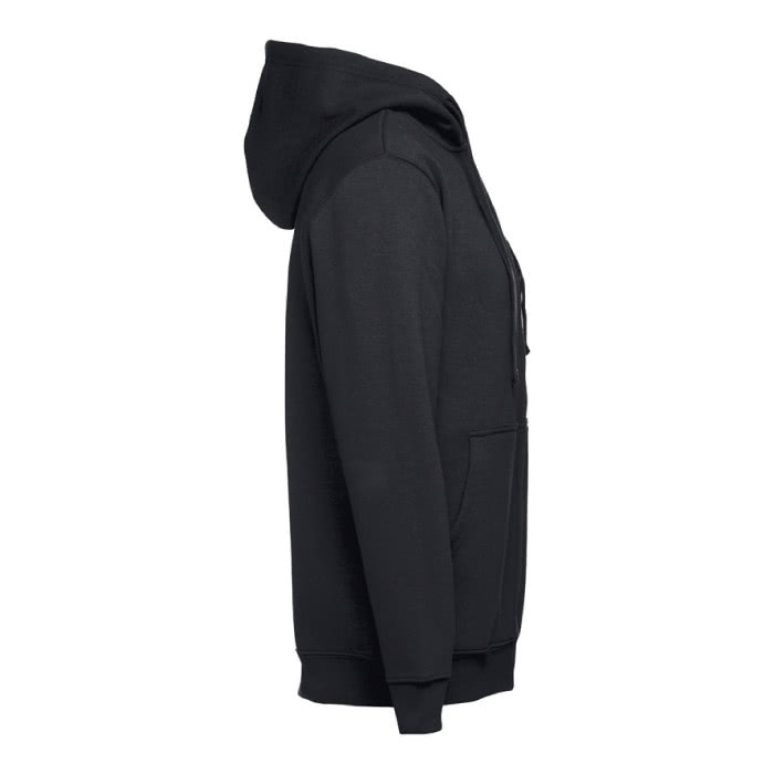 Sudaderas serigrafiadas con capucha 320 g/m2 color negro tercera vista Sudaderas serigrafiadas con capucha 320 g/m2 color negro tercera vista