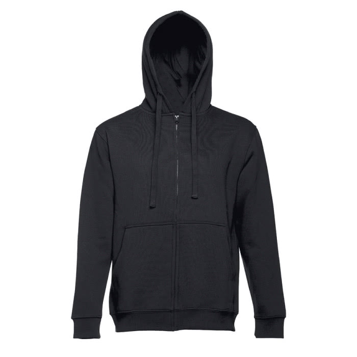 Sudaderas serigrafiadas con capucha 320 g/m2 color negro sexta vista Sudaderas serigrafiadas con capucha 320 g/m2 color negro sexta vista
