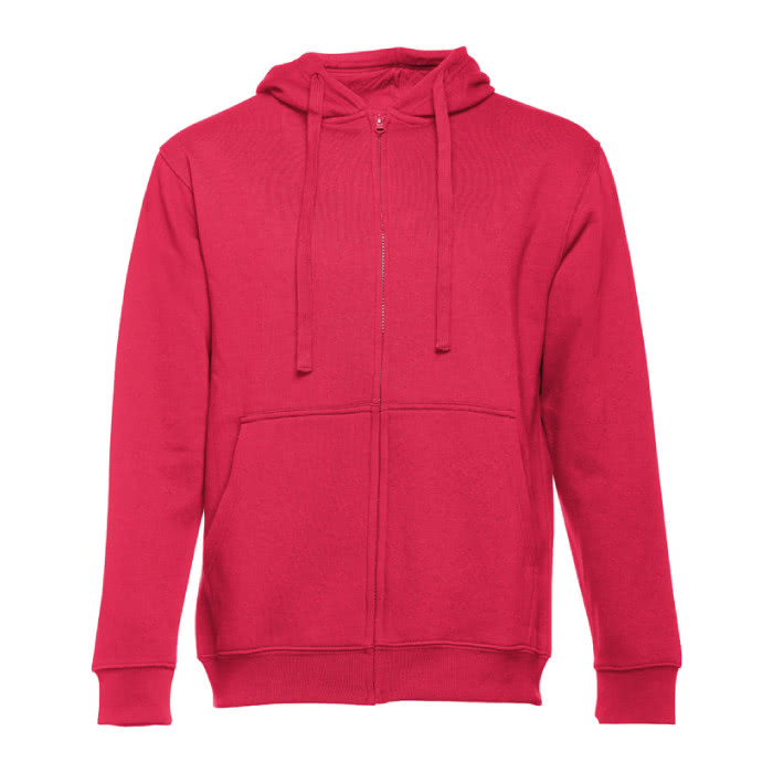 Sudaderas serigrafiadas con capucha 320 g/m2 color rojo sexta vista Sudaderas serigrafiadas con capucha 320 g/m2 color rojo sexta vista