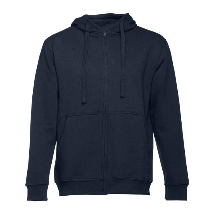 Sudaderas serigrafiadas con capucha 320 g/m2 color azul marino sexta vista Sudaderas serigrafiadas con capucha 320 g/m2 color azul marino sexta vista