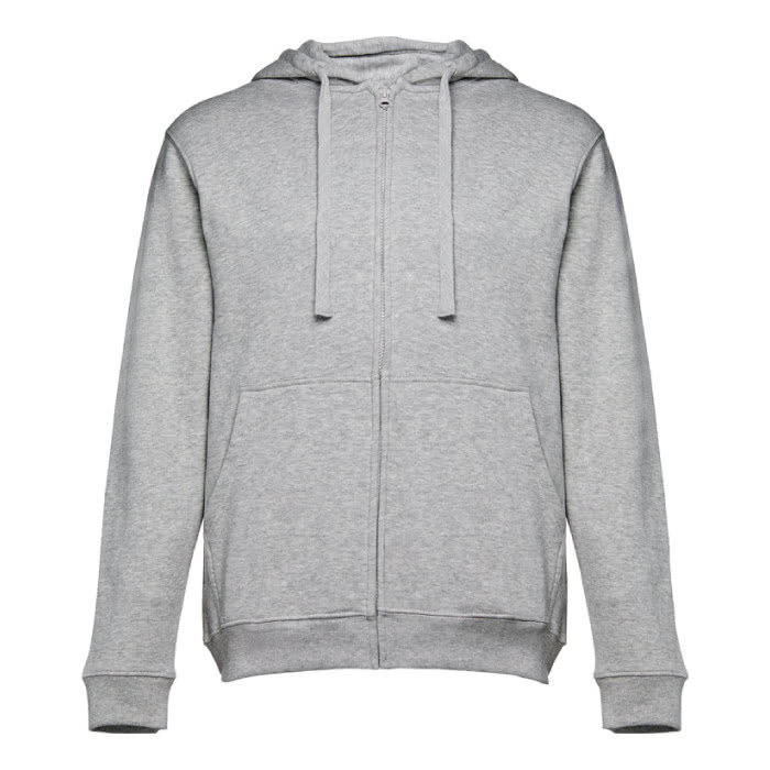 Sudaderas serigrafiadas con capucha 320 g/m2 color gris sexta vista Sudaderas serigrafiadas con capucha 320 g/m2 color gris sexta vista