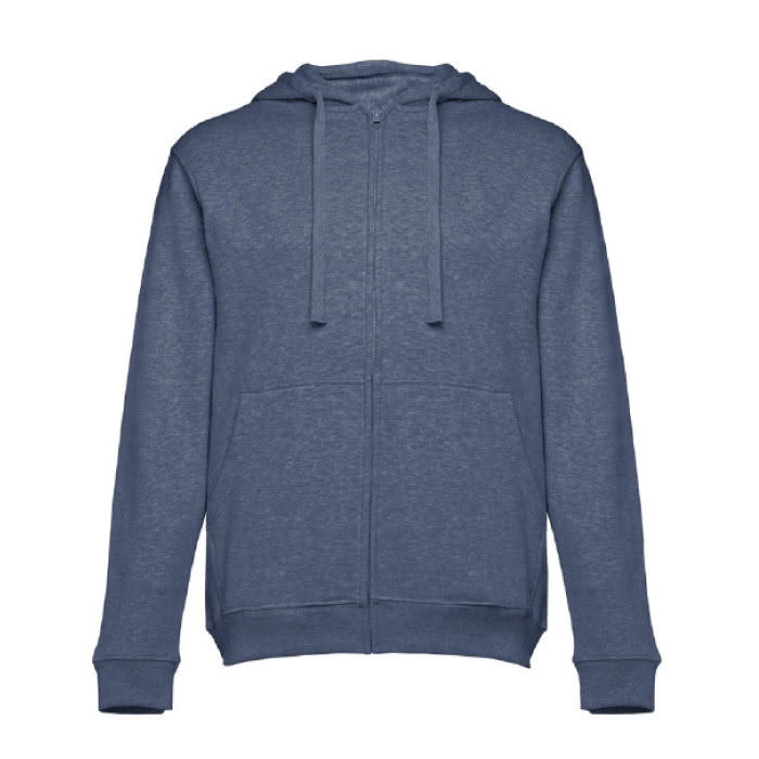 Sudaderas serigrafiadas con capucha color azul jaspeado Sudaderas serigrafiadas con capucha color azul jaspeado