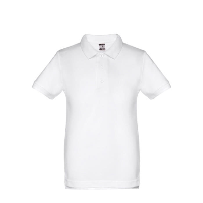 Polos publicidad infantiles195 g/m2 color blanco primera vista