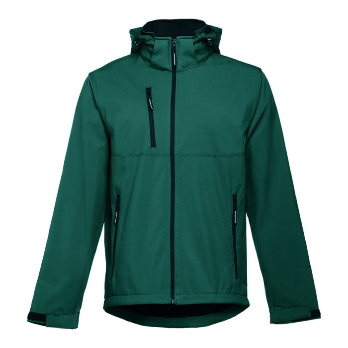 Chaquetas soft shell corporativas color verde oscuro Chaquetas soft shell corporativas color verde oscuro