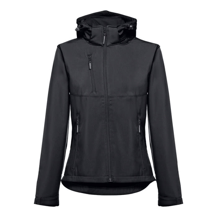 Chaquetas softshell mujer 280 g/m2 color negro primera vista